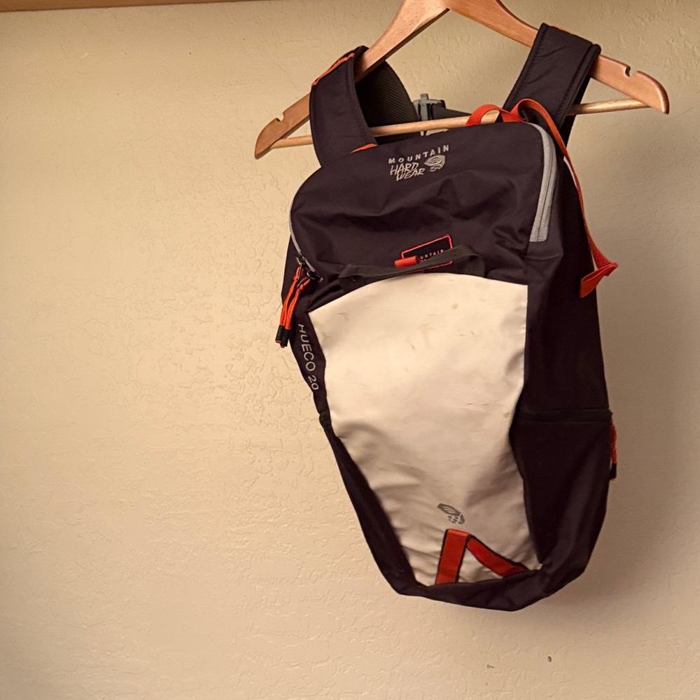 Mountain Hardwear Black and White Backpack with Orange Accents